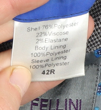 Mens UK Size 42 Fellini Regular Grey Suit Jacket