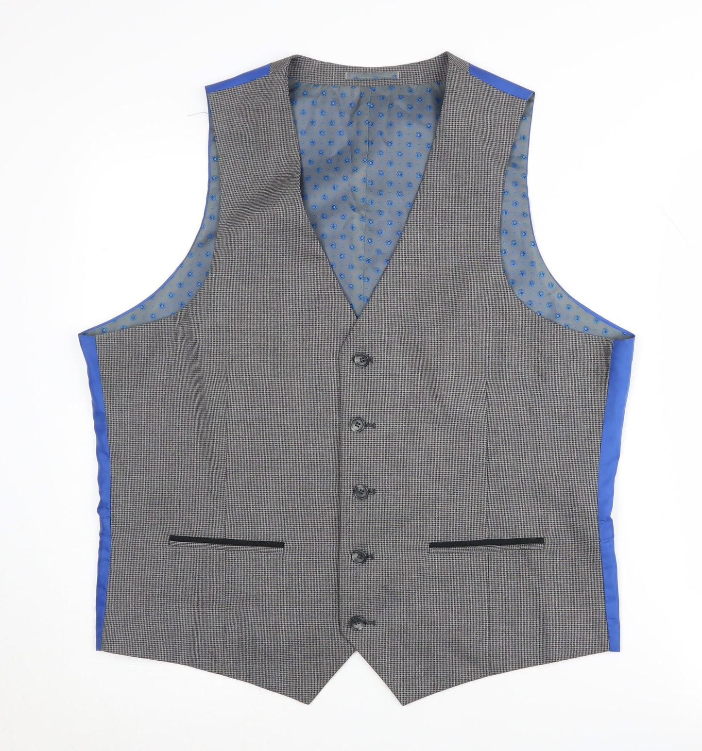 Mens UK Size 42 Fellini Regular Grey Suit Waistcoat