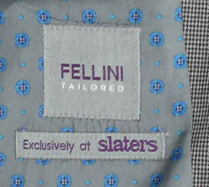 Mens UK Size 42 Fellini Regular Grey Suit Waistcoat