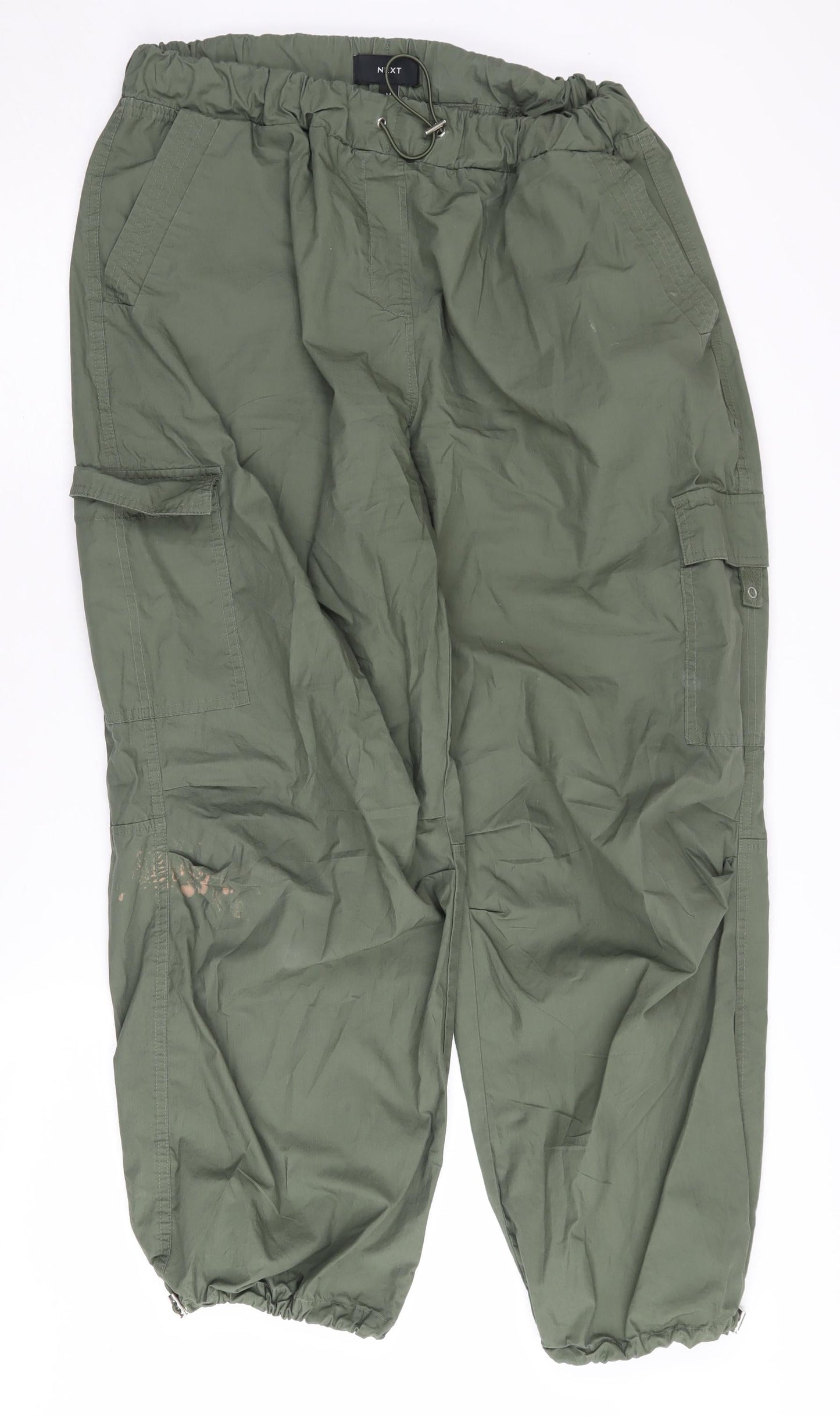 Unisex Adultss UK Size M NEXT Relaxed Fit Cargo Green Trousers