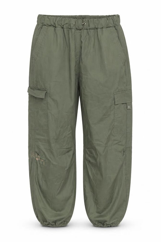 Front view of Next Cargo Trousers Green Medium unisex cotton casual