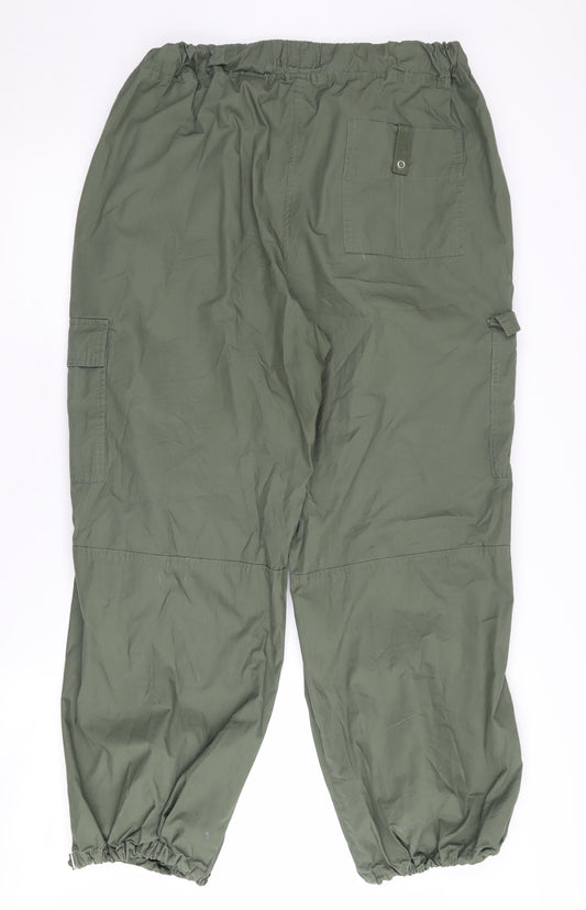 Unisex Adultss UK Size M NEXT Relaxed Fit Cargo Green Trousers
