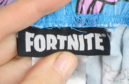 Fortnite Boys Blue Pyjama Pants, Size 10-11, Cotton, Graphic