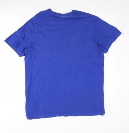 Timberland Men's Blue Medium Logo T-Shirt