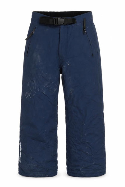 Front view of Quiksilver boys’ blue snow pants, size 12, years