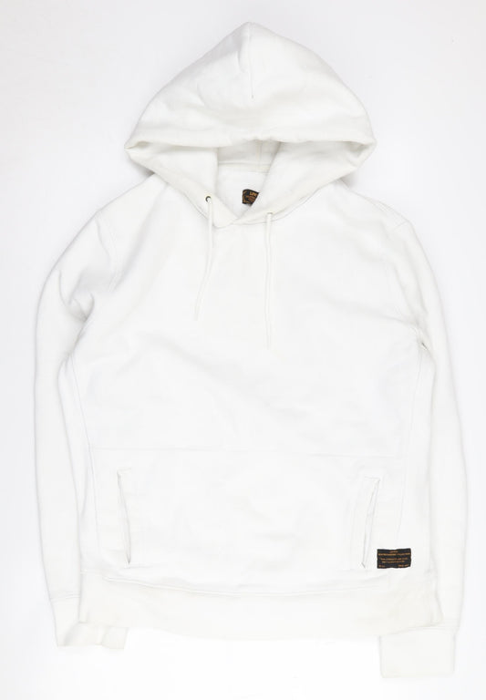 Mens UK Size M Levi's White Pullover Hoodie