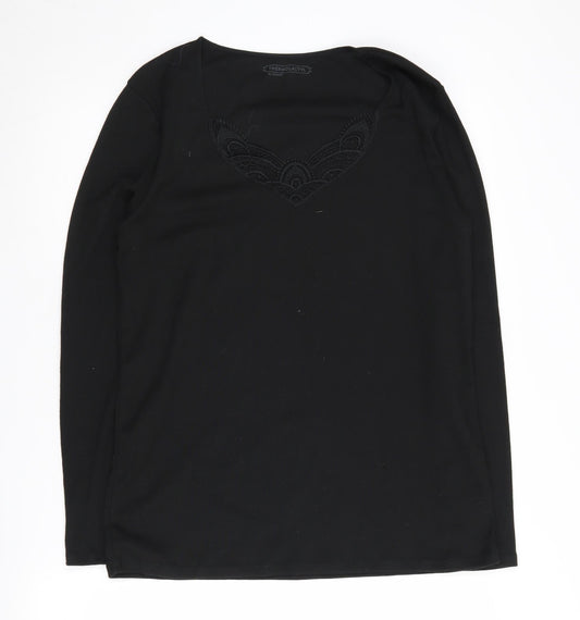 Womens UK Size XL Thermolactyl by Damart Black Pullover Jumper