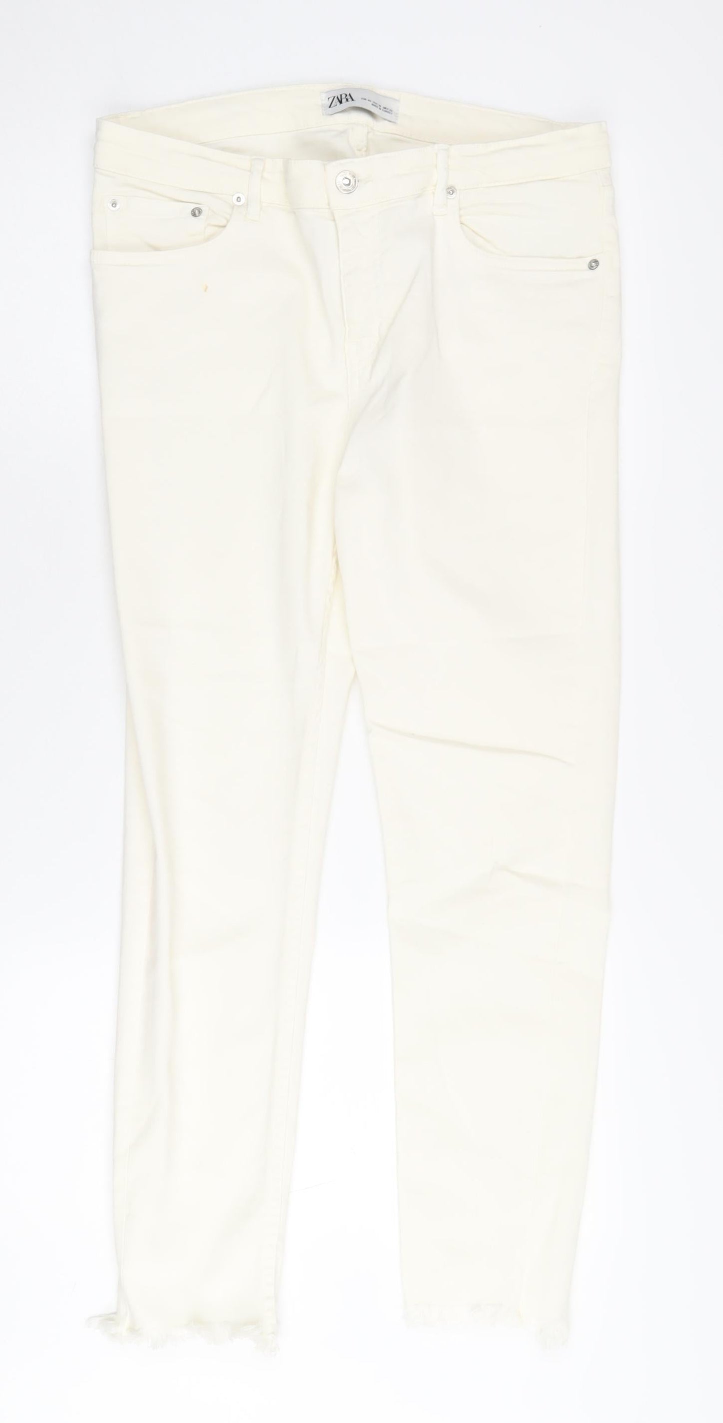 Ivory Zara Women's Jeans Size 14 - Classic Style