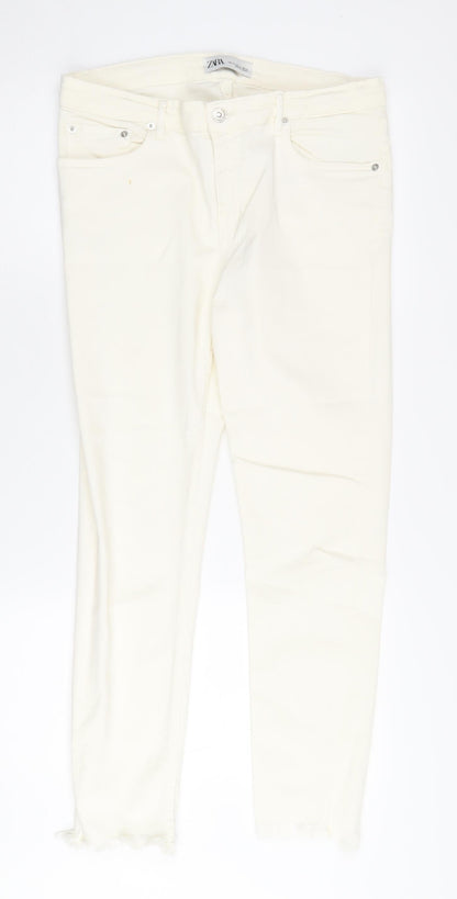 Ivory Zara Women's Jeans Size 14 - Classic Style