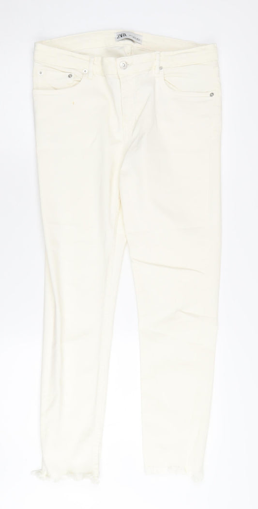 Ivory Zara Women's Jeans Size 14 - Classic Style