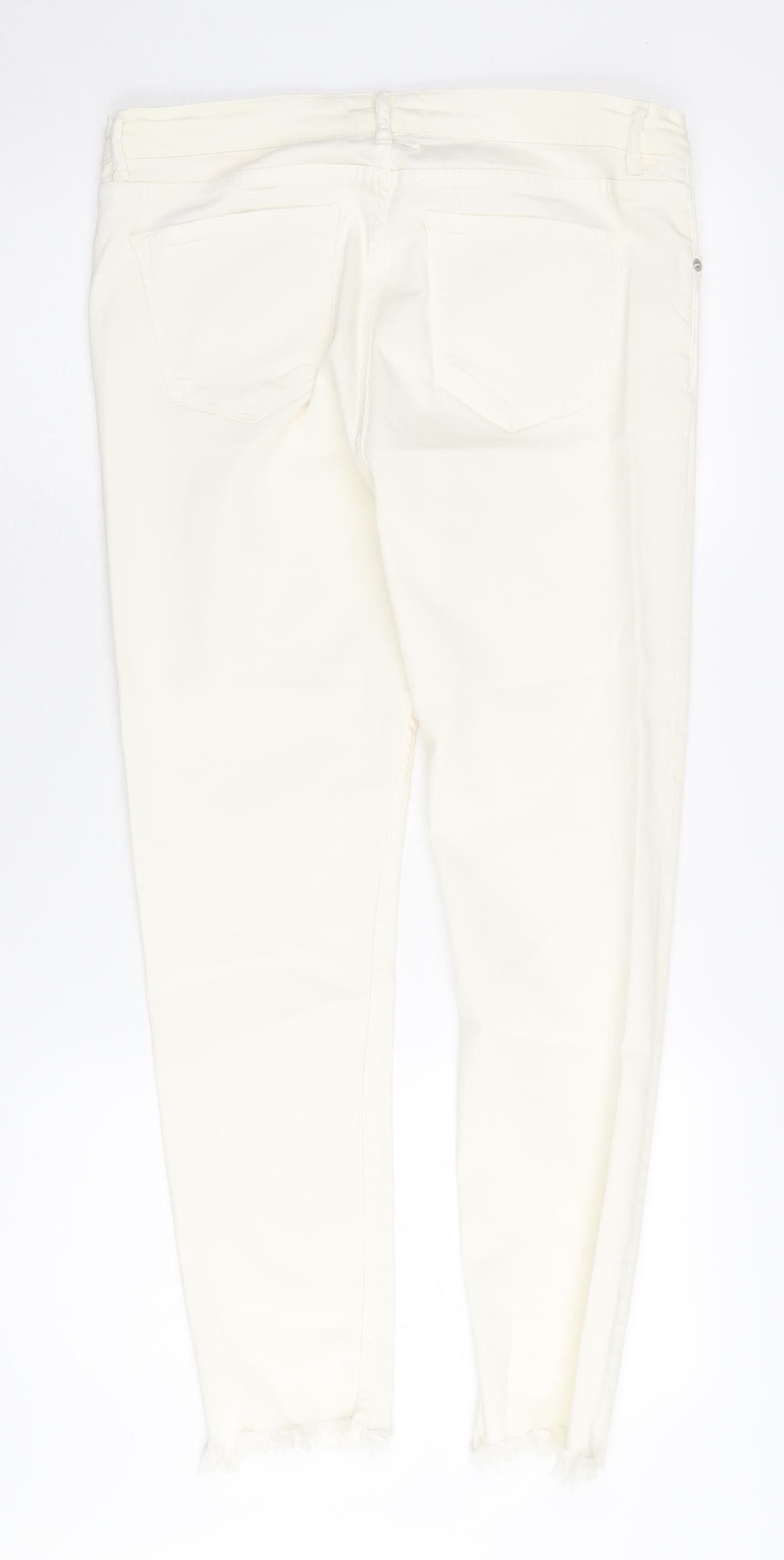 Ivory Zara Women's Jeans Size 14 - Classic Style
