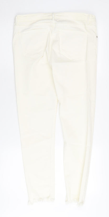 Ivory Zara Women's Jeans Size 14 - Classic Style
