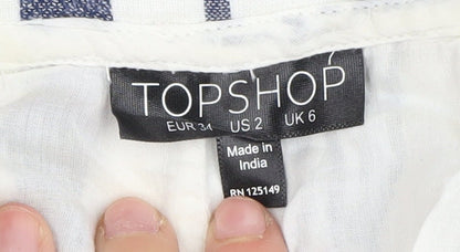 Womens UK Size 6 Topshop Relaxed Fit Paperbag Shorts