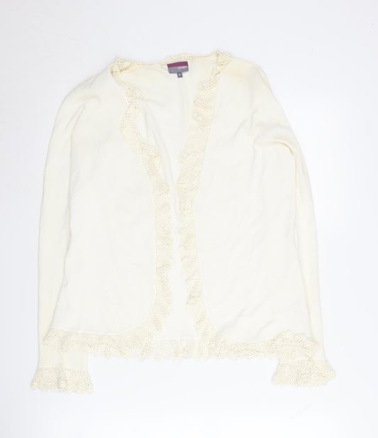 Womens UK Size 16 Spirit Ivory Cardigan Jumper