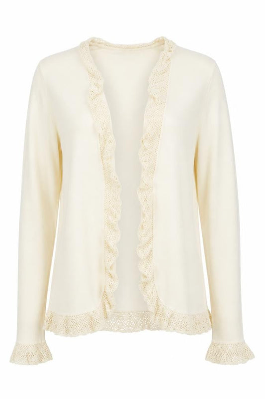 Womens UK Size 16 Spirit Ivory Cardigan Jumper