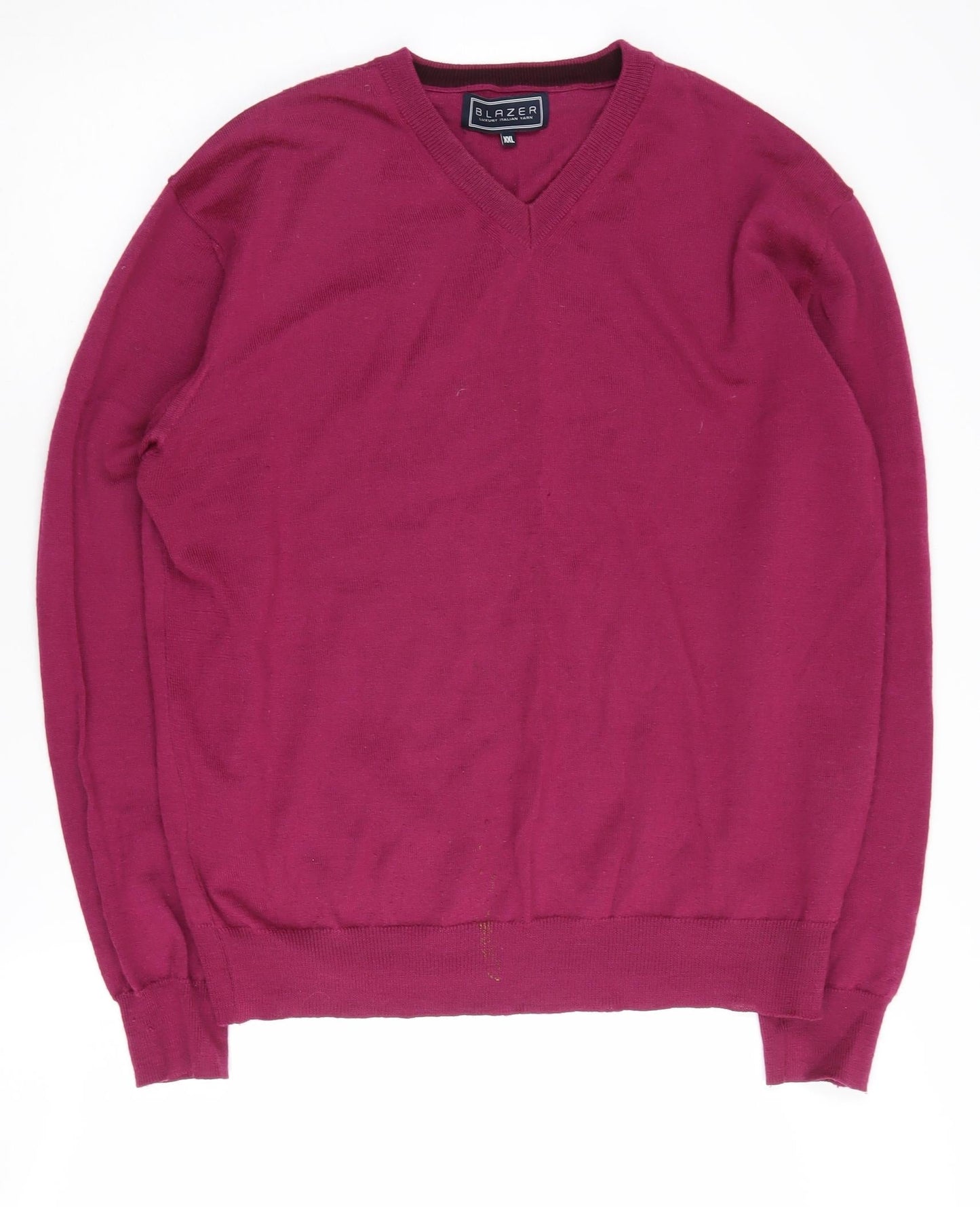 Blazer Men's Purple V-Neck Pullover Jumper 2XL