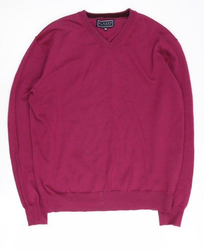 Blazer Men's Purple V-Neck Pullover Jumper 2XL