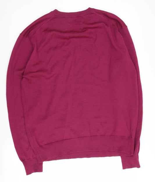 Blazer Men's Purple V-Neck Pullover Jumper 2XL