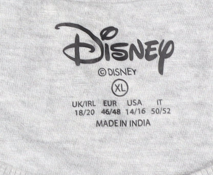Disney Women's Grey Dumbo T-Shirt XL - Casual Short Sleeve