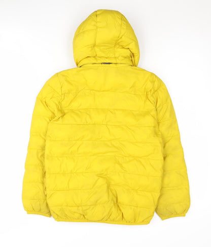 H&M Boys Yellow Puffer Jacket, 9-10 Years, Hooded, Casual