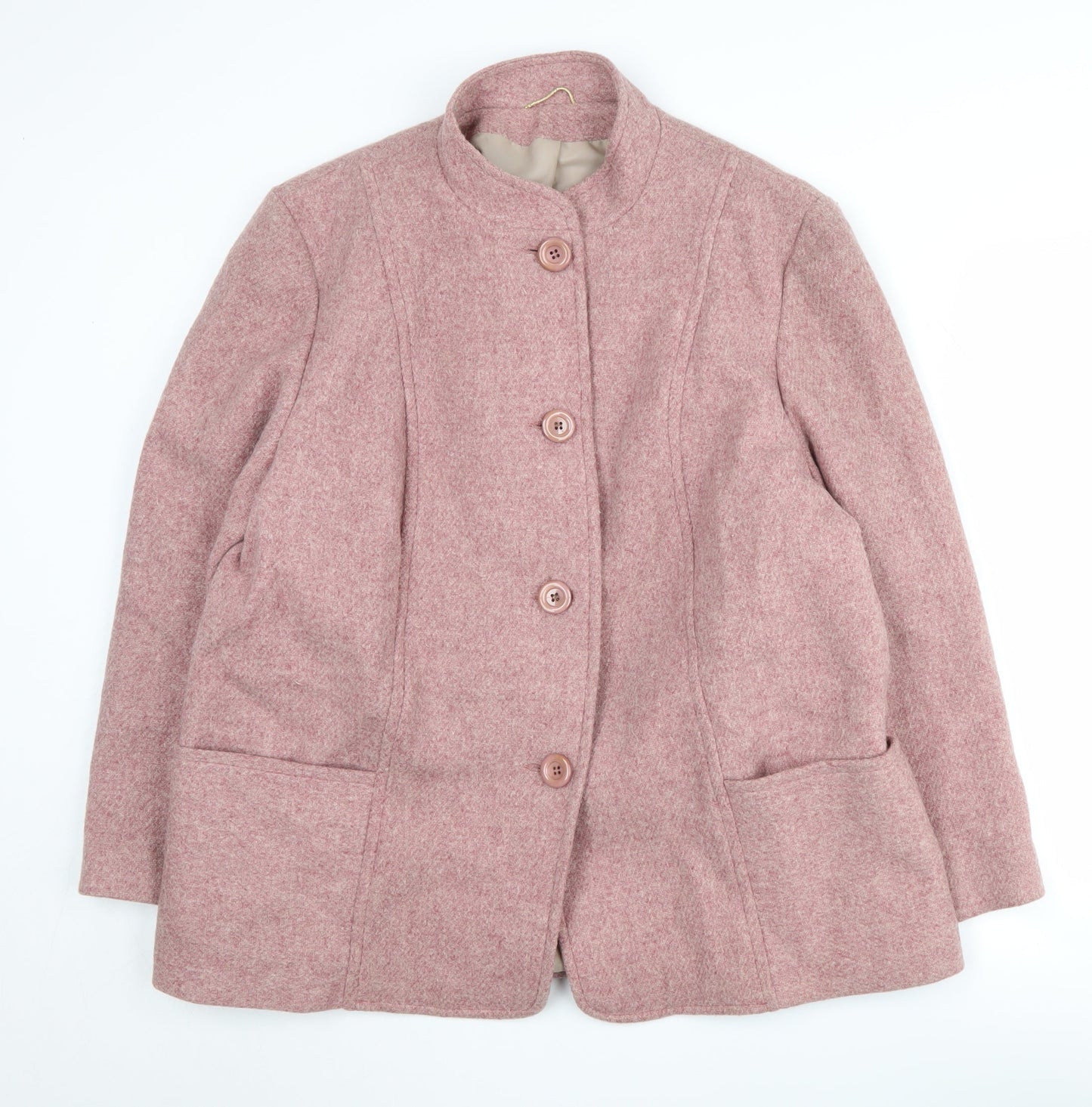 Lauré Pink Wool Women's Coat Size 20 Classic Style