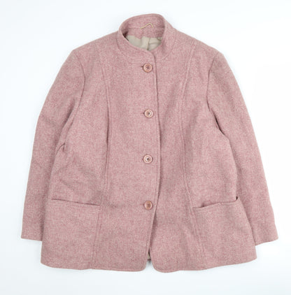Lauré Pink Wool Women's Coat Size 20 Classic Style