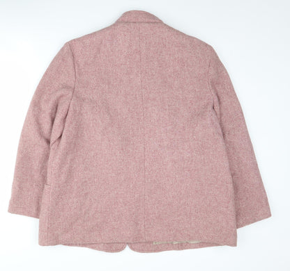Lauré Pink Wool Women's Coat Size 20 Classic Style