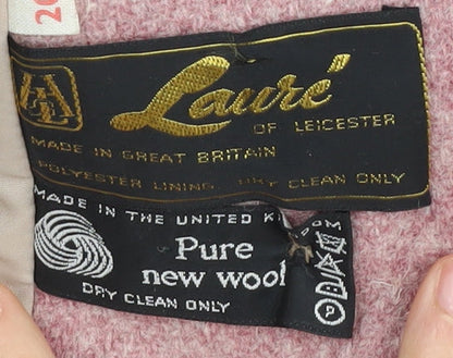 Lauré Pink Wool Women's Coat Size 20 Classic Style