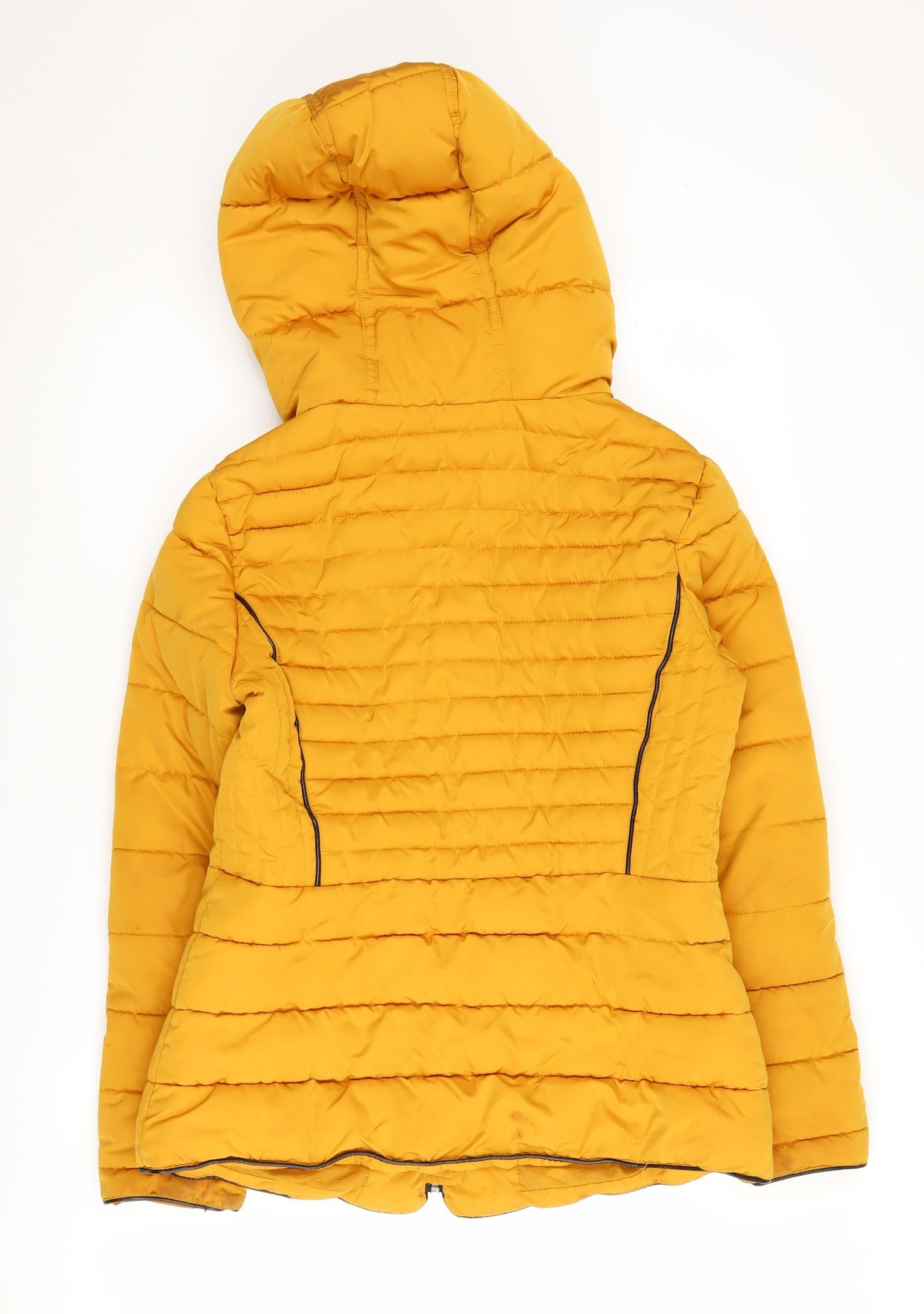 New Look Women's Yellow Puffer Jacket - Size 10