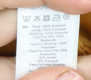 New Look Women's Yellow Puffer Jacket - Size 10