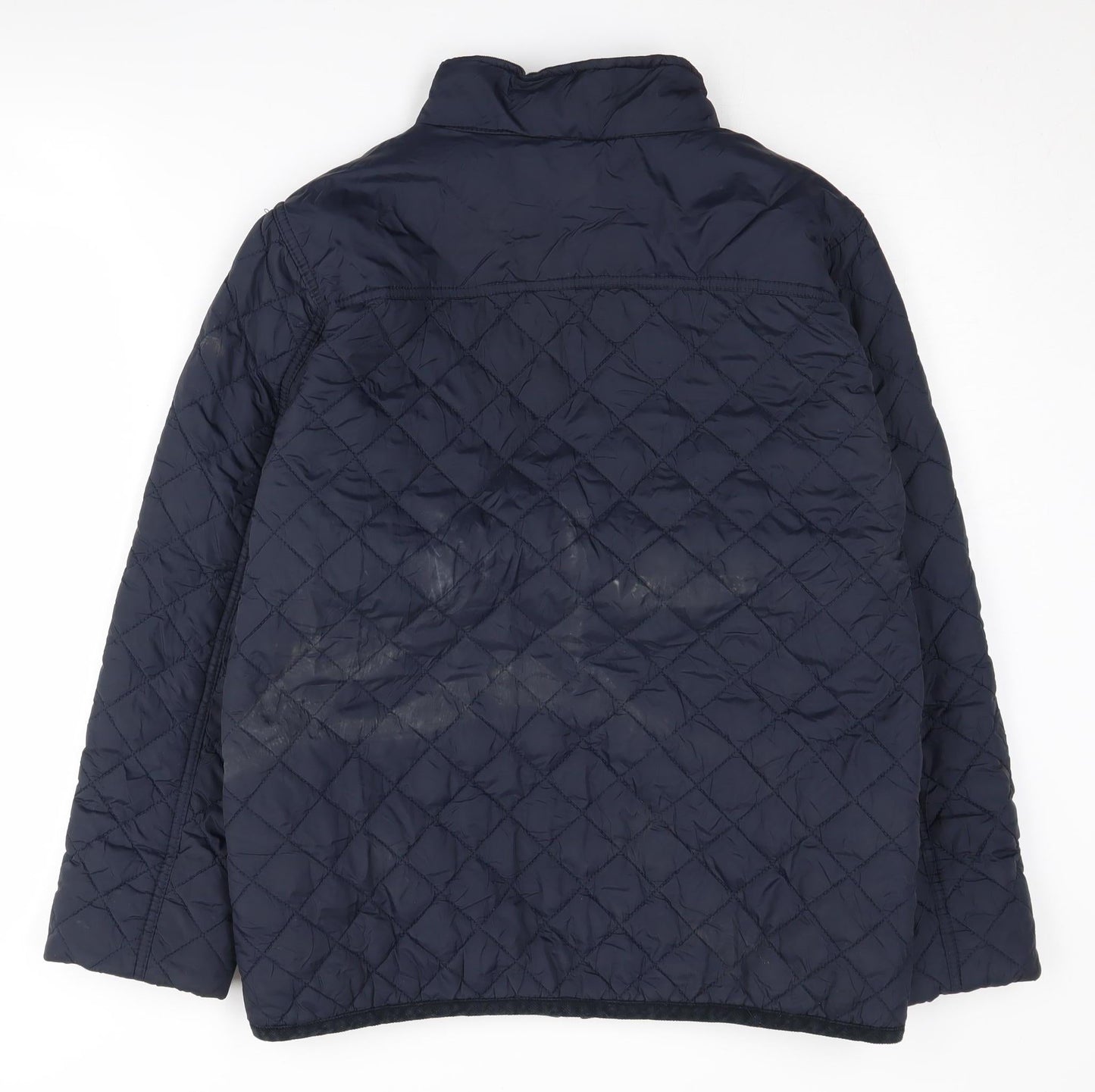 H&M Boys Blue Quilted Jacket 14 Years Lined Casual