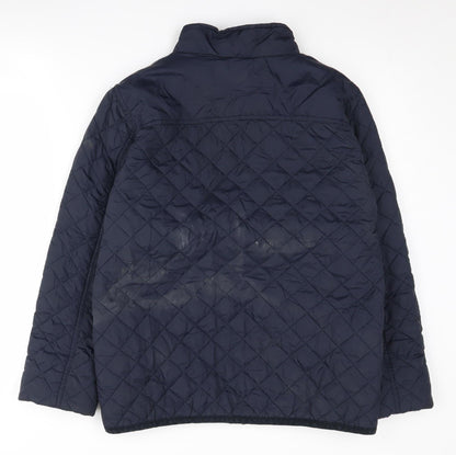H&M Boys Blue Quilted Jacket 14 Years Lined Casual