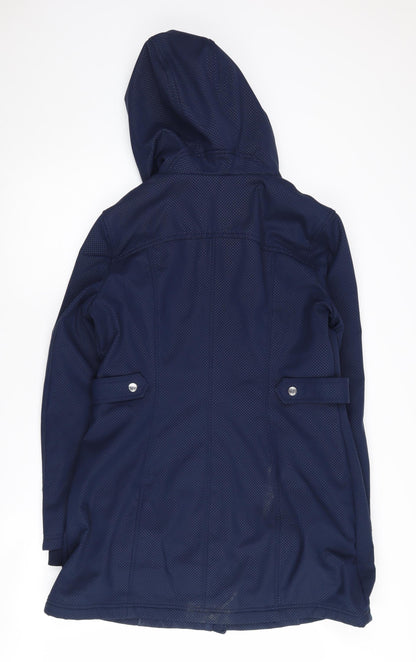 Jessica Simpson Women's Blue Mid-Length Hooded Jacket M