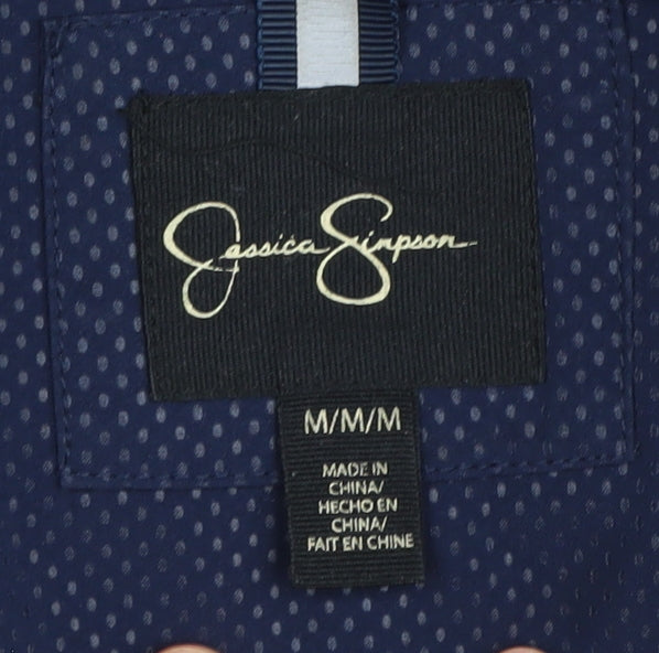 Jessica Simpson Women's Blue Mid-Length Hooded Jacket M