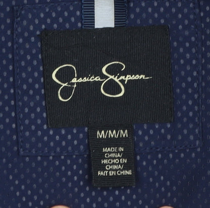 Jessica Simpson Women's Blue Mid-Length Hooded Jacket M