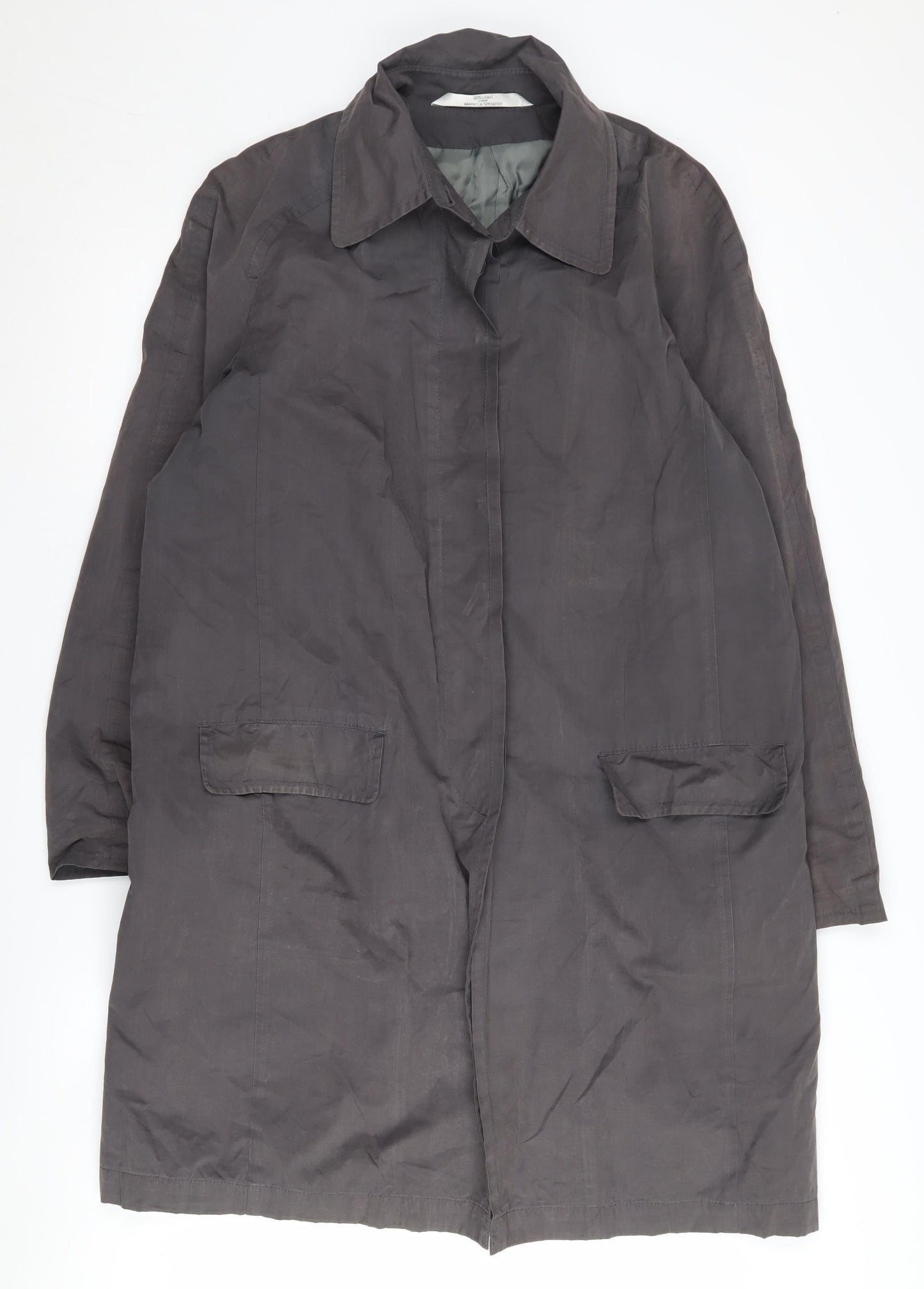 Womens UK Size 14 Marks and Spencer Grey Overcoat