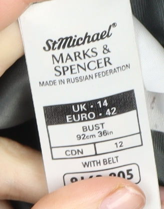 Womens UK Size 14 Marks and Spencer Grey Overcoat