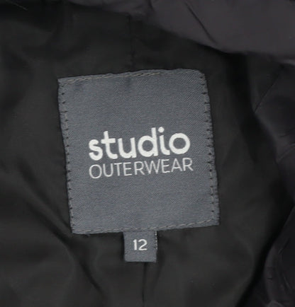 Womens UK Size 12 Studio Outerwear Black Puffer Jacket