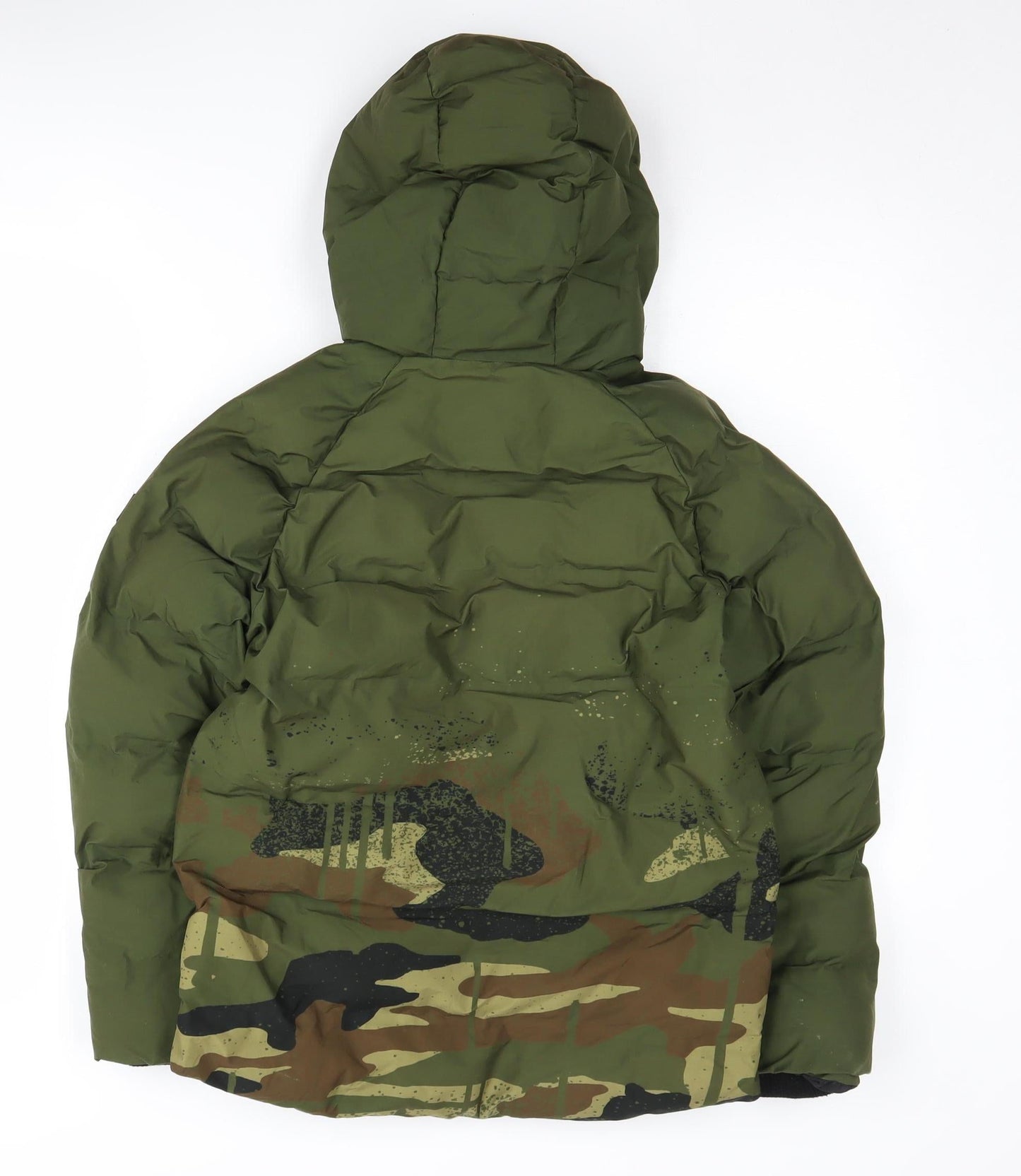 Next Boys Green Camouflage Puffer Jacket, Size 10 Years