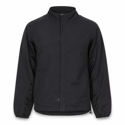 Front view of Tombo Men's Black Windbreaker, Small, Polyester