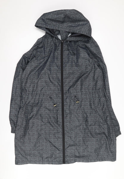 Womens UK Size M Marks and Spencer Grey Rain Coat