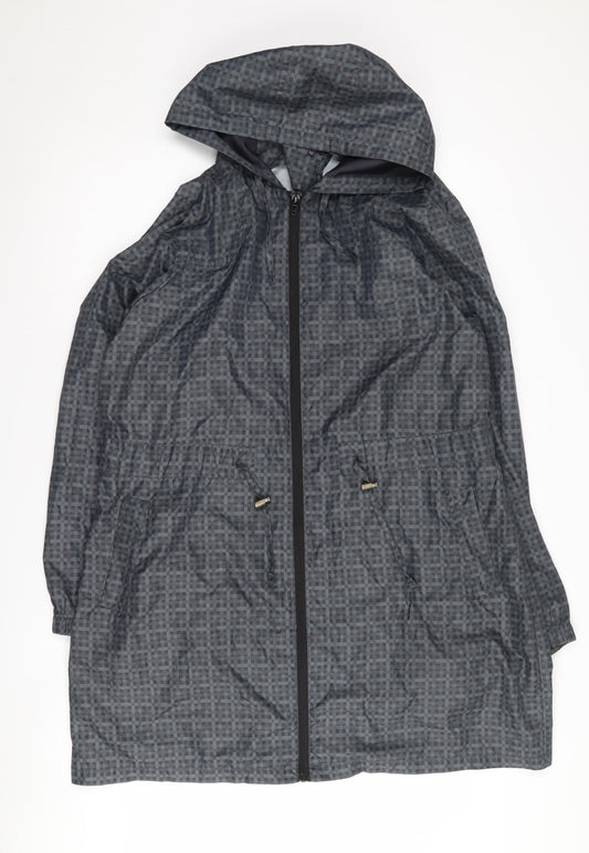 Womens UK Size M Marks and Spencer Grey Rain Coat