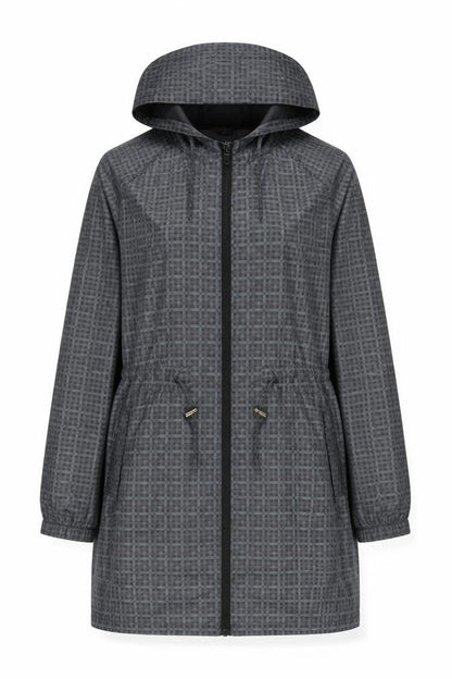 Marks & Spencer Women's Grey Check Hooded Jacket M