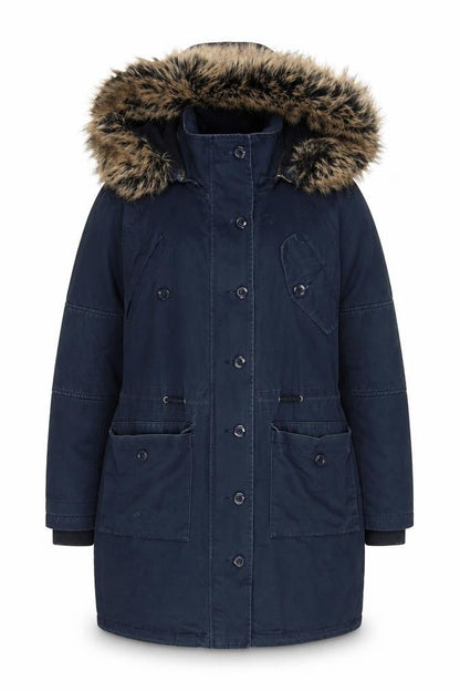 Womens UK Size 6 Hush Blue Parka Coat