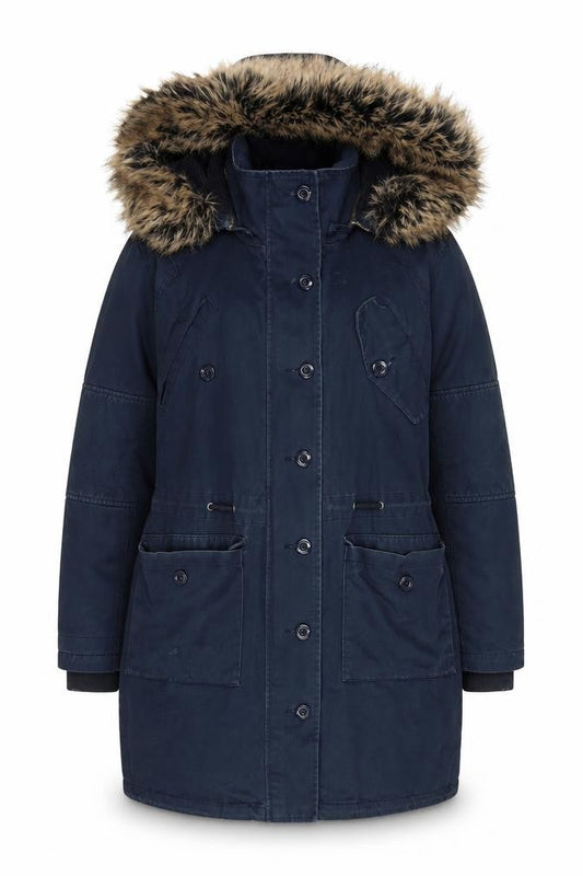 Womens UK Size 6 Hush Blue Parka Coat