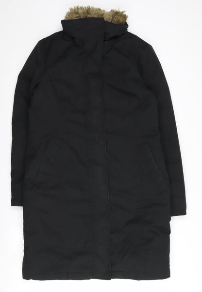 Womens UK Size 12 Warehouse Black Parka Coat