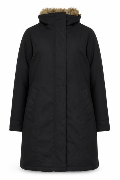 Womens UK Size 12 Warehouse Black Parka Coat