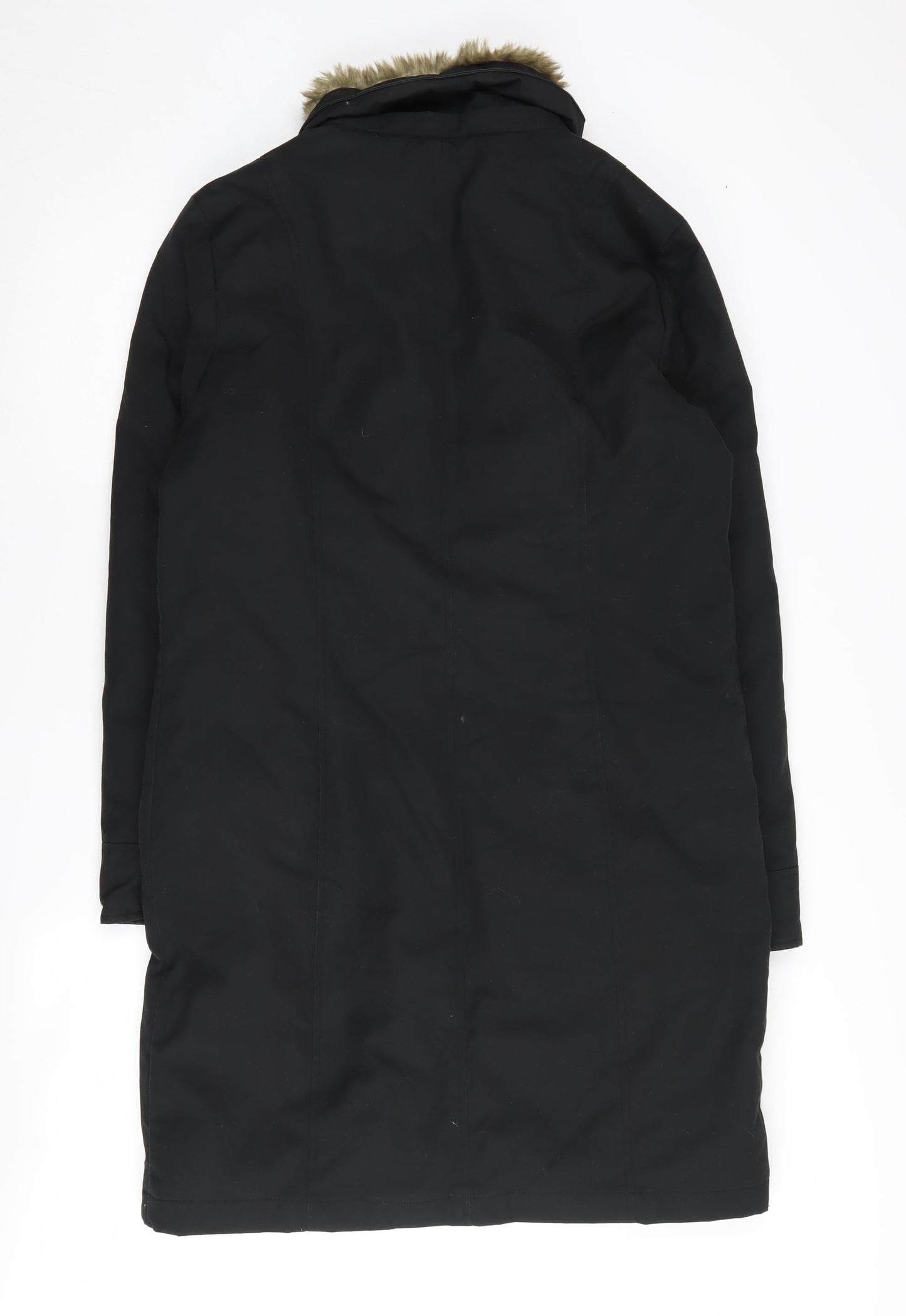 Womens UK Size 12 Warehouse Black Parka Coat