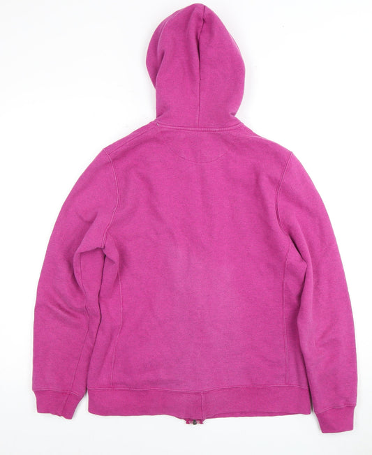 Champion Women's Pink Full Zip Hoodie Medium