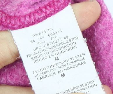 Champion Women's Pink Full Zip Hoodie Medium